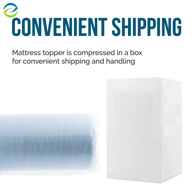 Memory foam Cooling gel infused mattress topper with bamboo removable cover