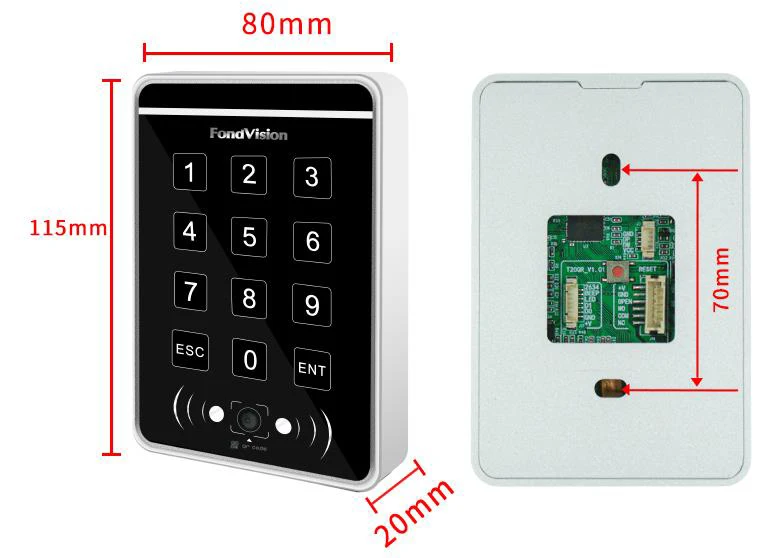 Сенсорный экран 13 56 МГц RFID Считыватель Rfid считыватель кода QR сканер штрих-кода Умный Замок автономный Nfc контроля доступа