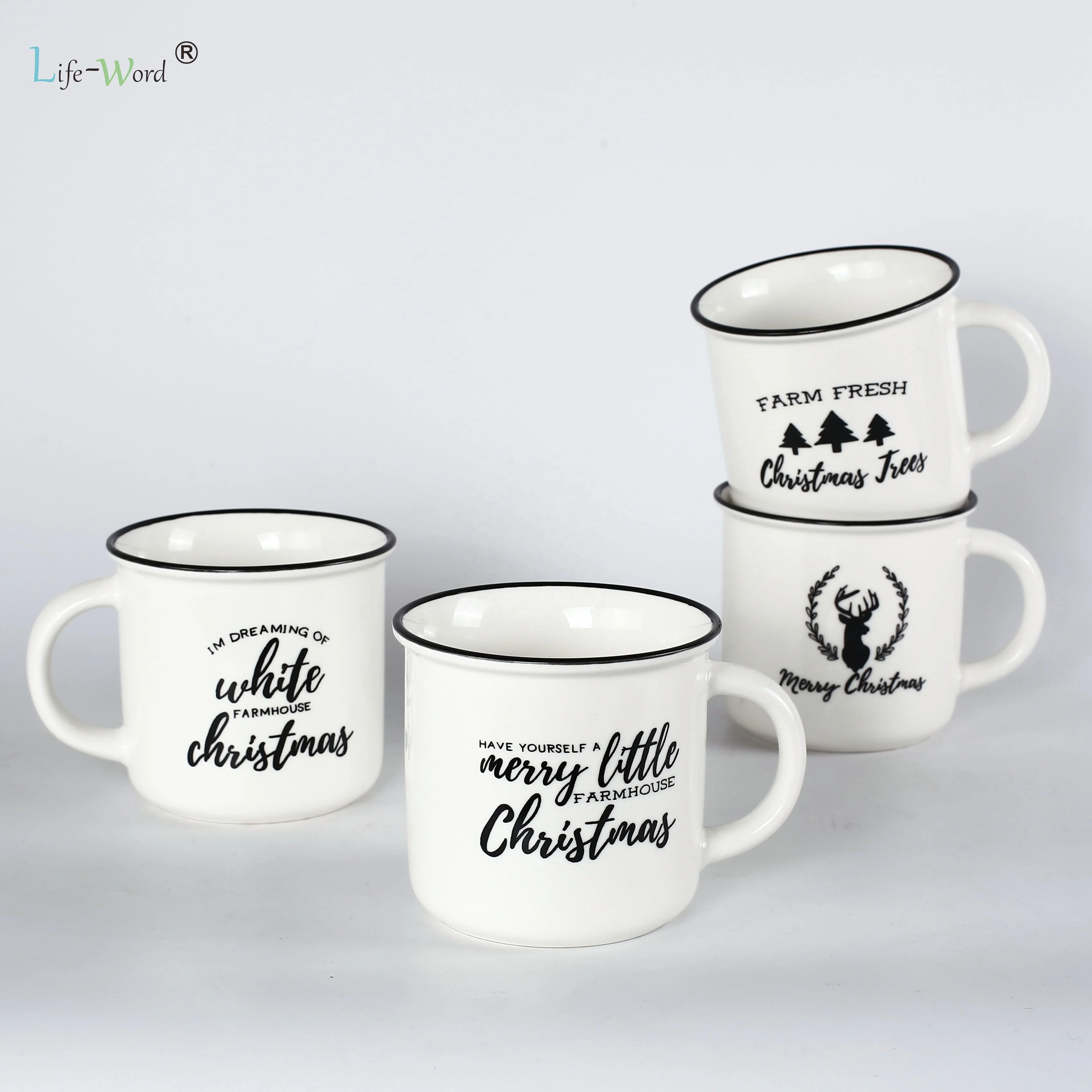 Life-Word Best selling ceramic speckle mug wholesale coffee mugs milk tea breakfast cups