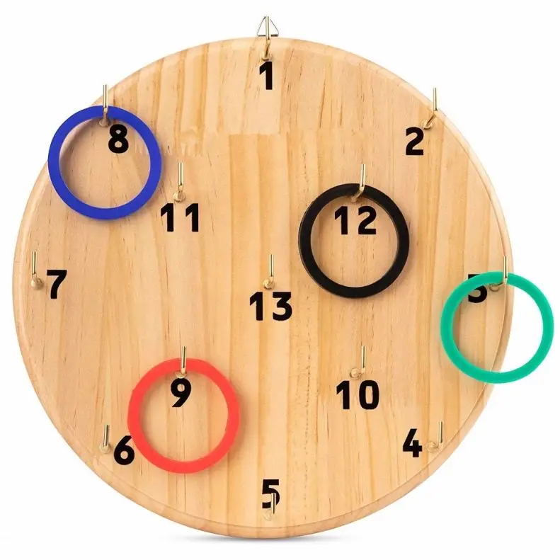 Hook And Ring Toss Game Easy Set Up Simply Hang and Play Unique Girls and Boys Gift