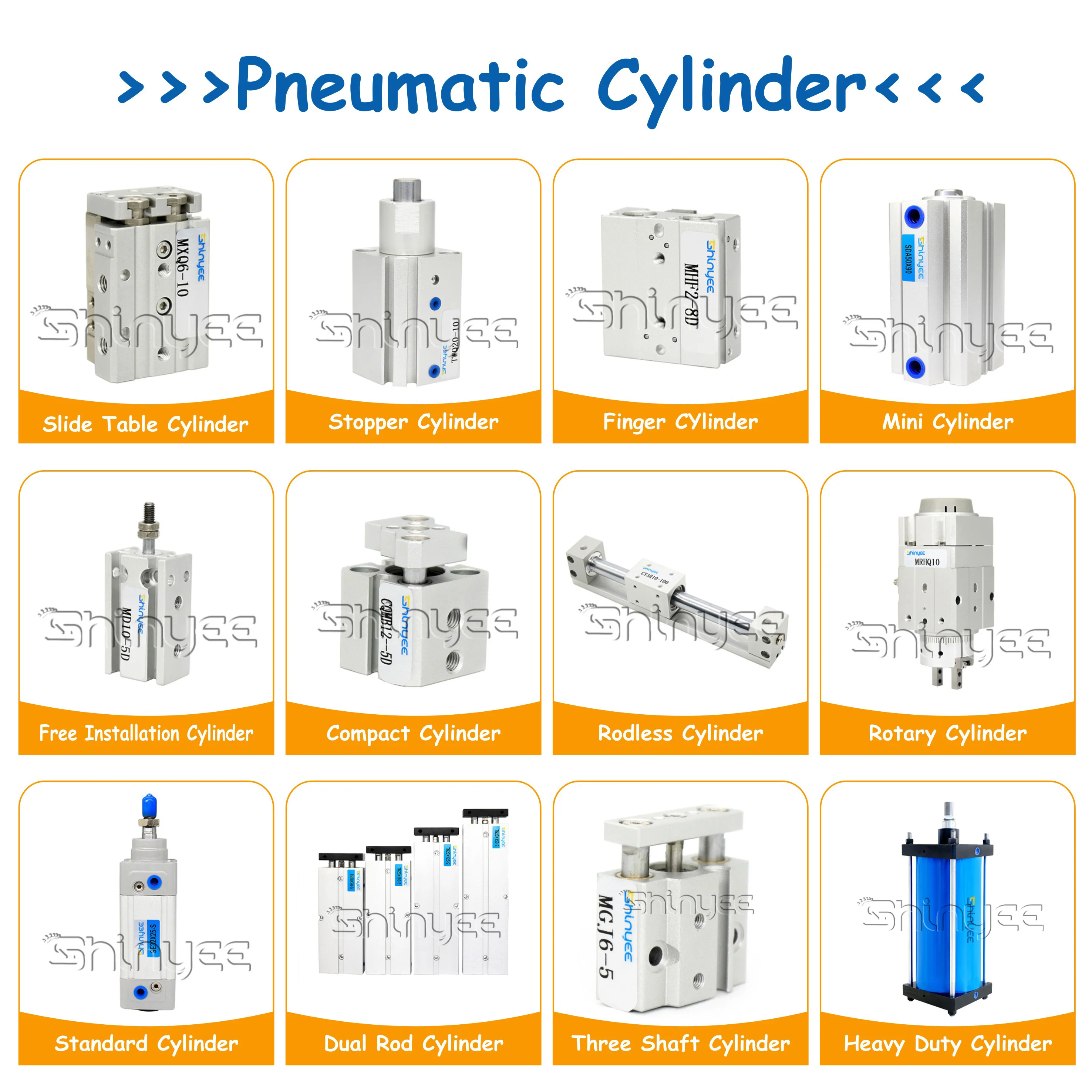SHINYEEPNEUMATIC most popular products cq2b cylinders 12v 50mm electric cylinder air cylind booster actuated linear guid