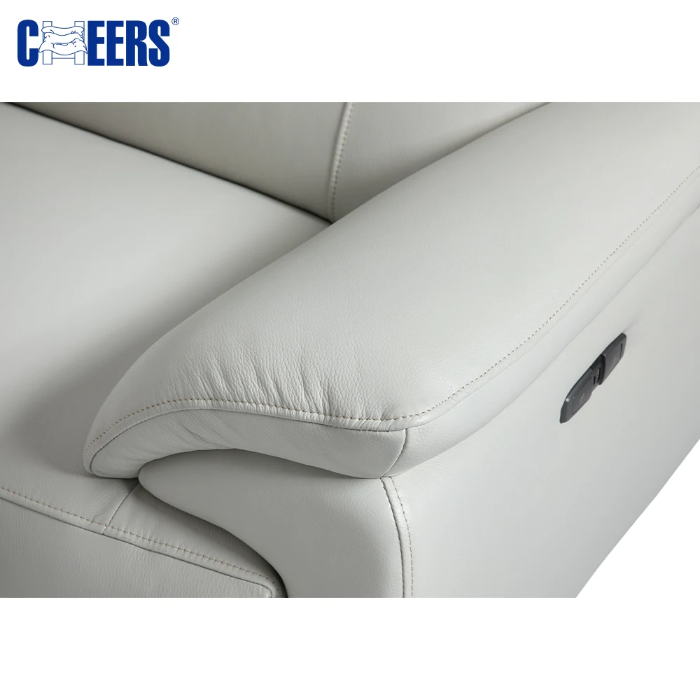 MANWAH CHEERS Multifunctional Luxury Sofa Set Leather Corner Sofa With Usb Charger Living Room Furniture 4 Seater Sofa