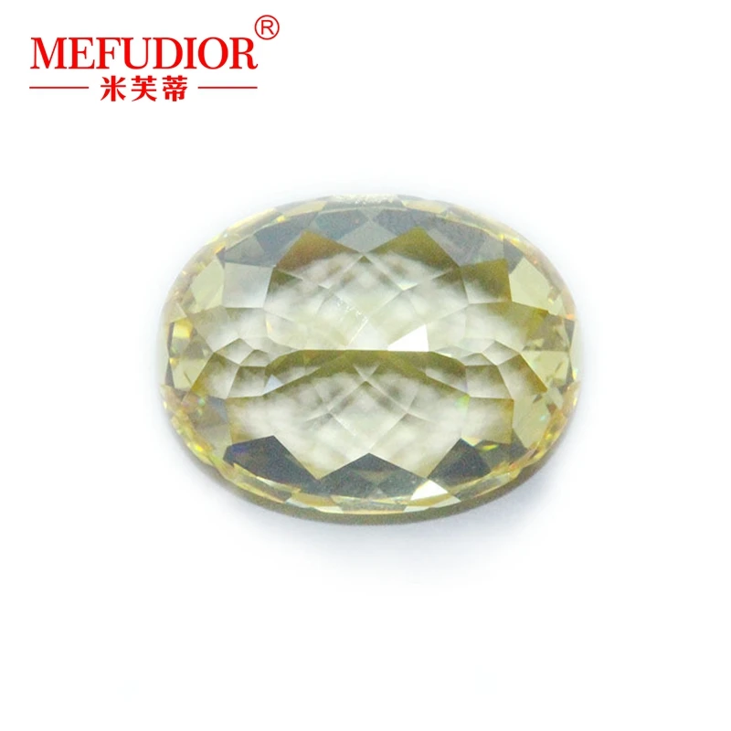 Synthetic Colored CZ Oval Machine Cut Cubic Zirconia Stones