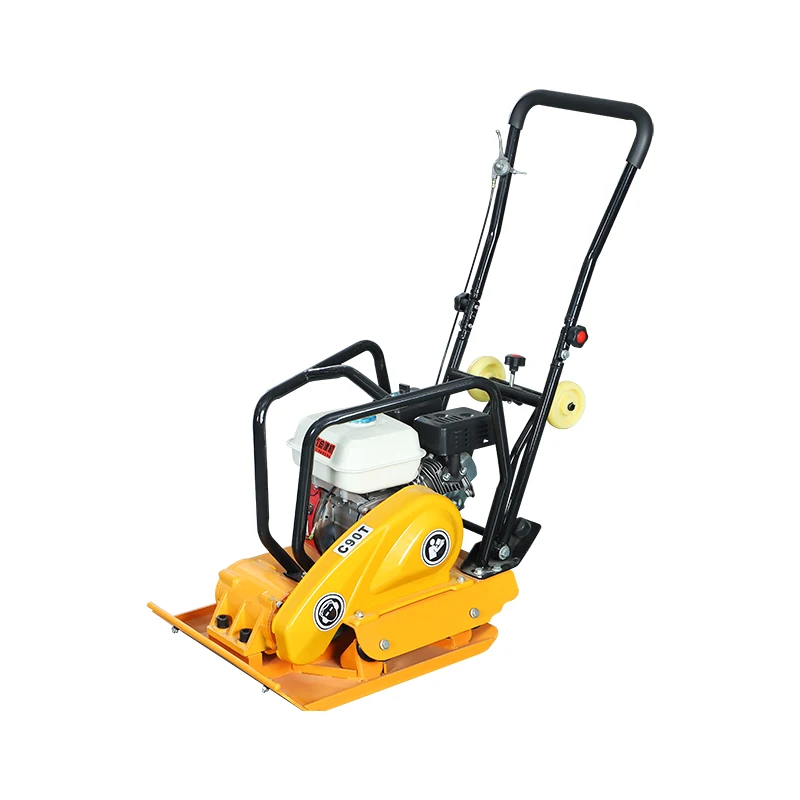 Horizontal tamper rammer plate surface tamper with walking wheel earth road rammer pavement machinery