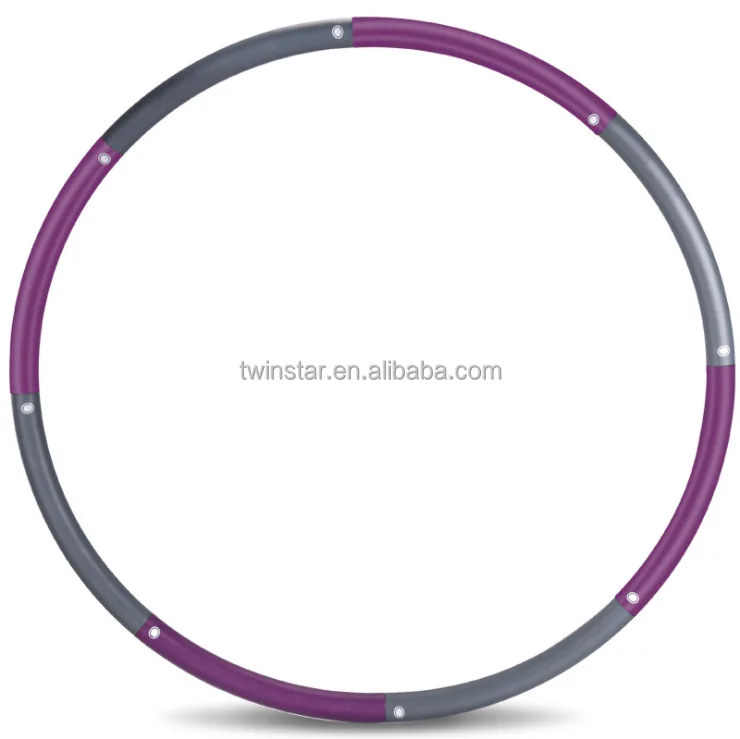 8 Section Smooth Surface Custom Logo Hoola Ring Weighted Hoola Hoop for Exercise
