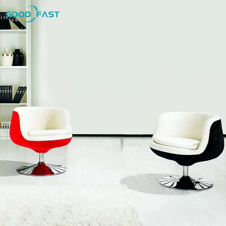 Different colors nordic leisure dining room velvet upholstered dining wine coffee fabric Swivel fiberglass Cup chair