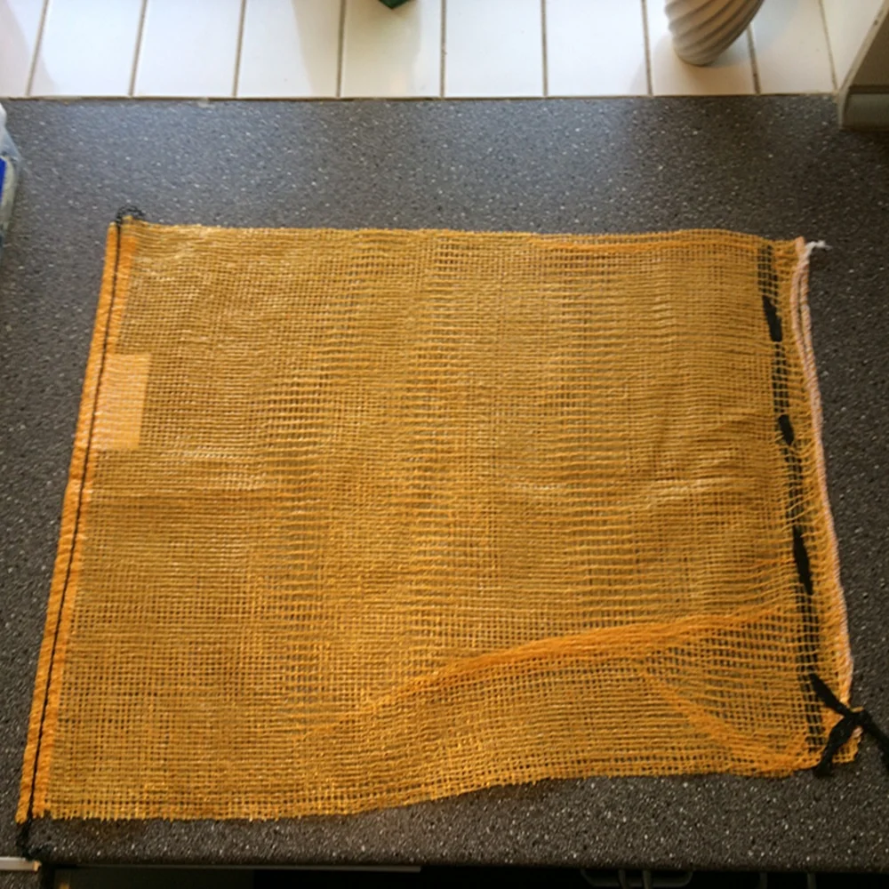 Reusable Poly Mesh Drawstring Firewood Sacks Bag For Canada