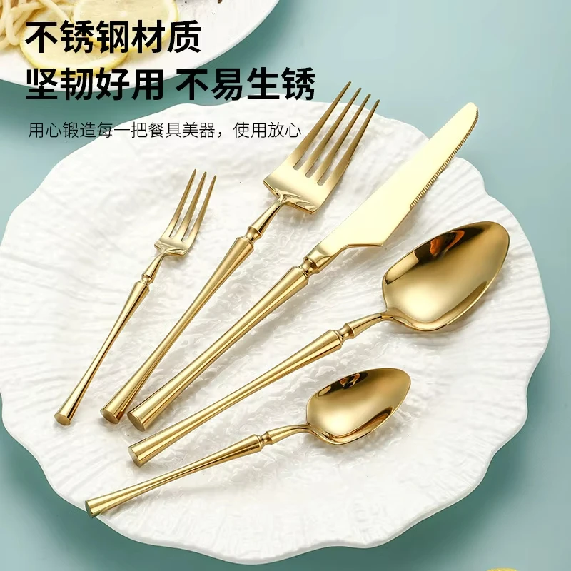 Factory Direct OEM ODM Luxury 18/10 Stainless Steel Silverware Fork Spoon Knife Set Flatware Cutlery Set