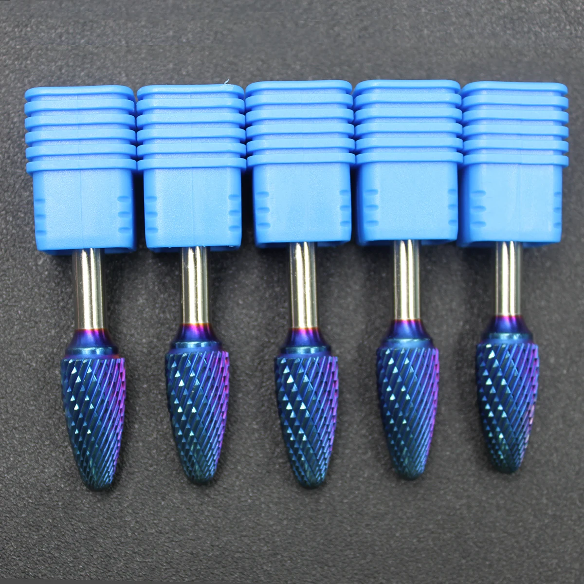 F1225M06-45 Burrs Tool Kit Nail Drill Bits Electric Cutter For Machine Tool With Dlc Tungsten Blue Nano Coating Carbide Burrs