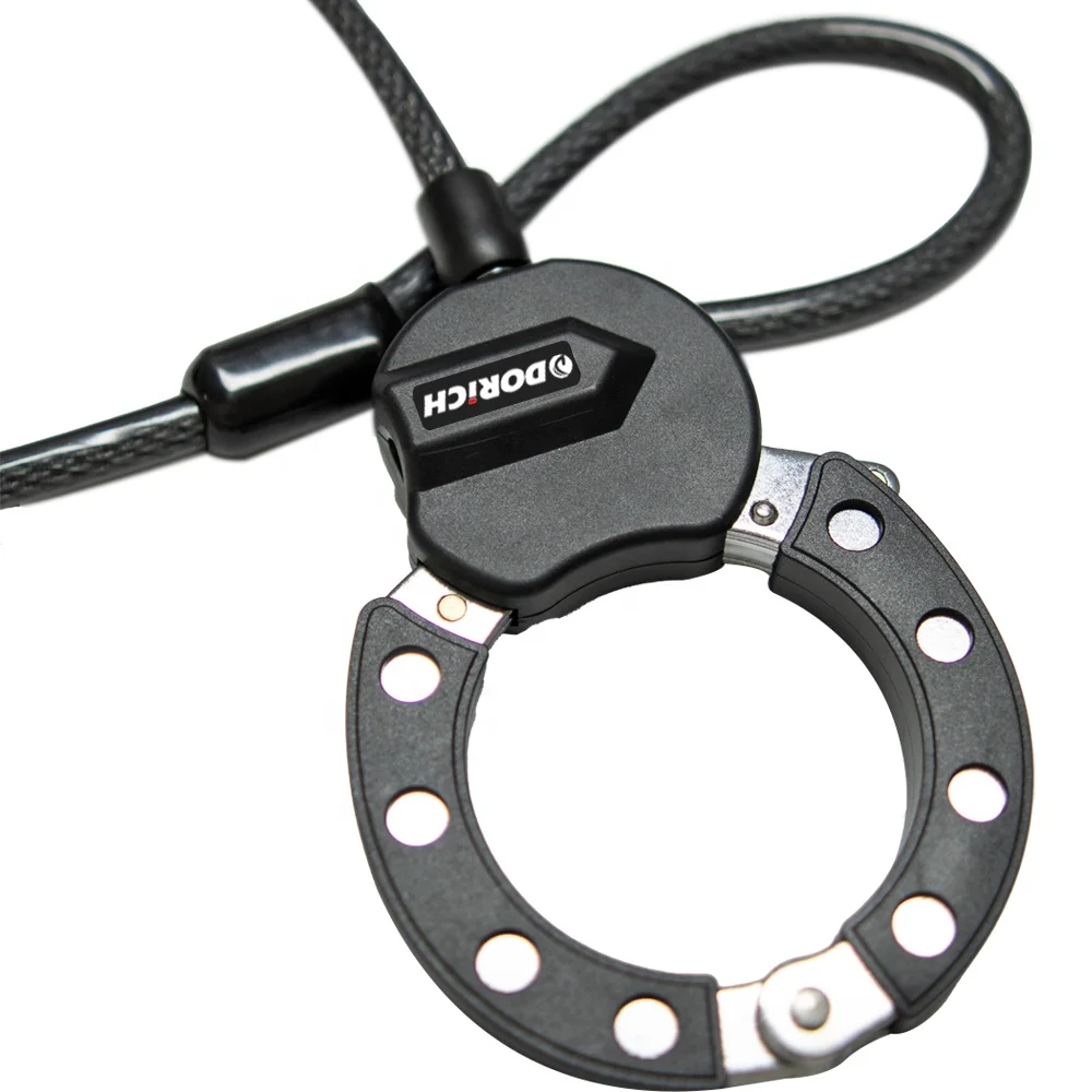 Security Anti Theft Motorcycle Single Handcuff Chain Lock with 12 x 100 Cable Heavy Duty electric scooter Handcuff Lock with Key