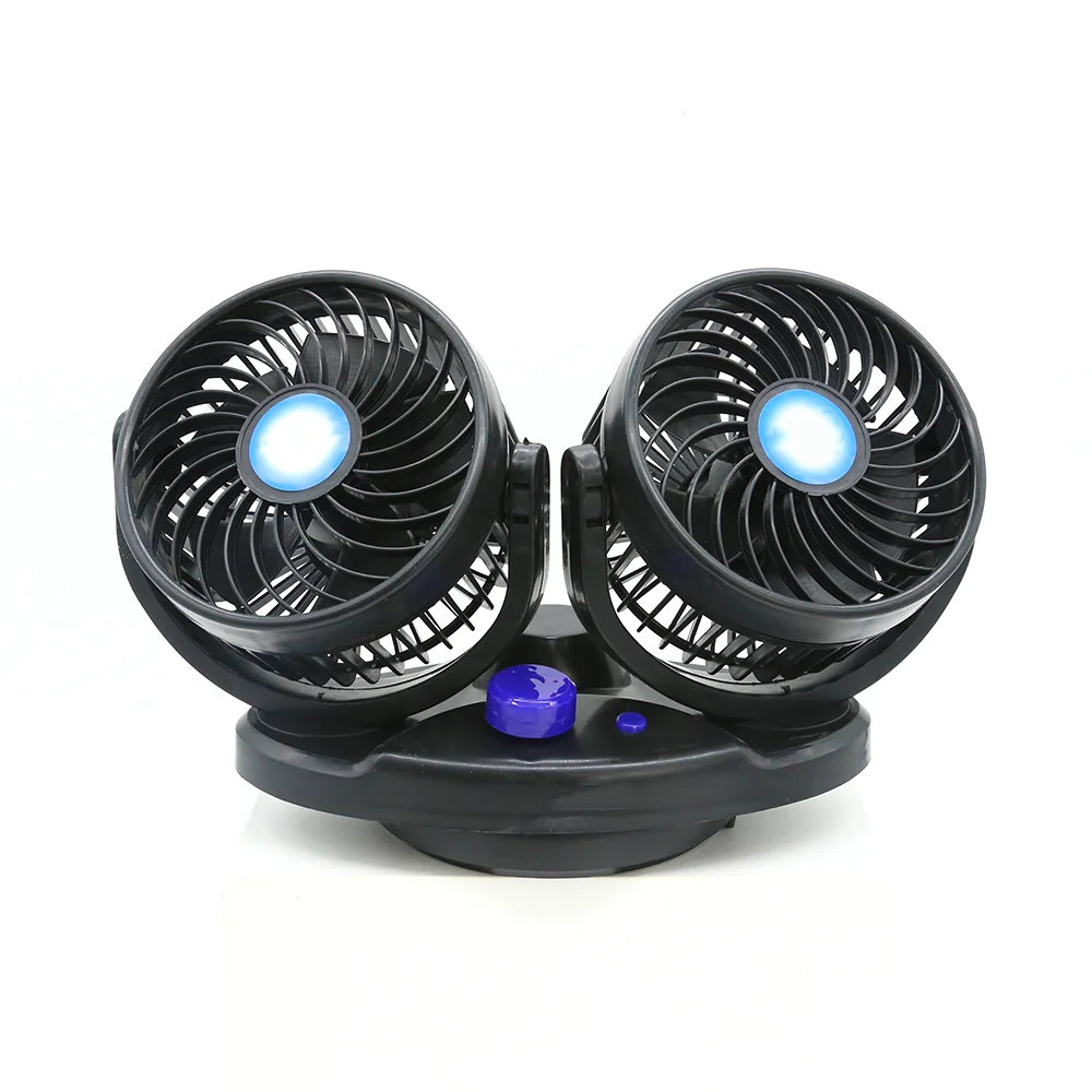 4inch/108mm DC 12V 6.5W Vehicle Blower In Car Revolving Plastic Car Fan 360 degree