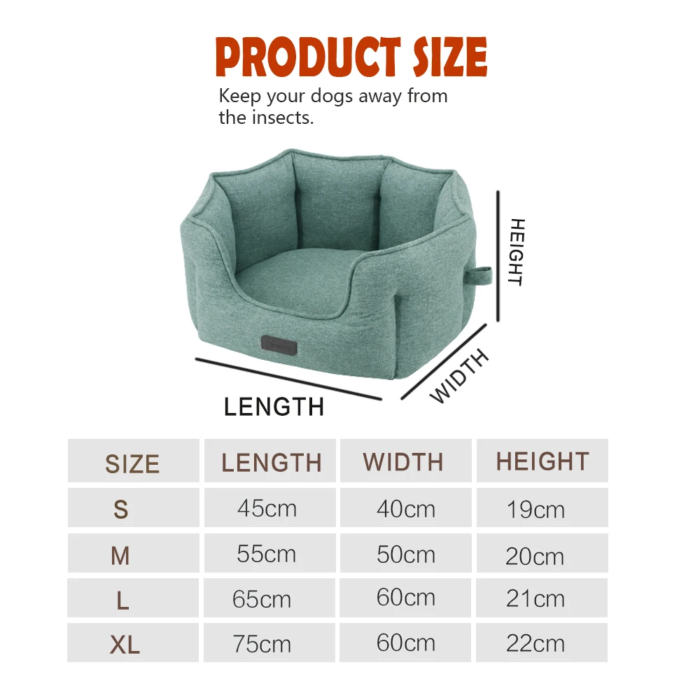 Luxury Dog Bed for Small Medium Dog Washable Removable Covers Oval Pet Bed  anti-bugs Puppy Supplies