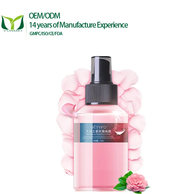 organic pure rose extract Active Hydrosol Facial Mist Rose Water Makeup Setting Spray