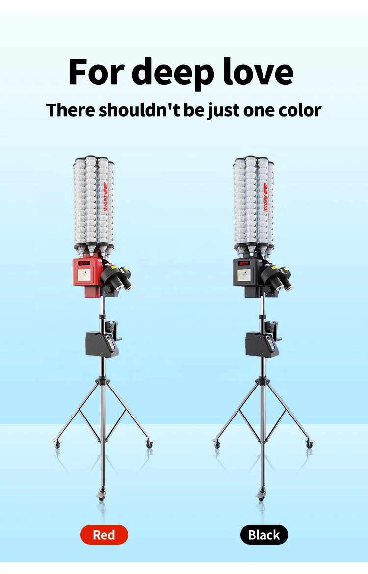 New SIBOASI B7  Automatic Badminton Training Shuttlecock Manufacturing Badminton  Feeding Machine With Battery