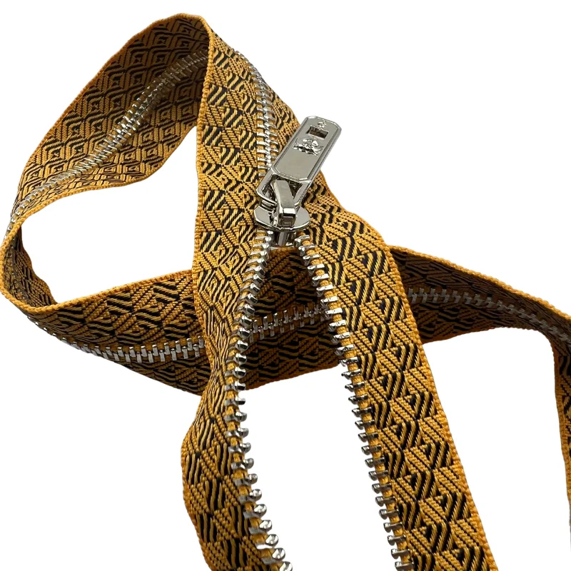 2022 New Clothing Zipper Plastic Bag No. 5 Metal Plaid Fabric With Open End Metal Zipper