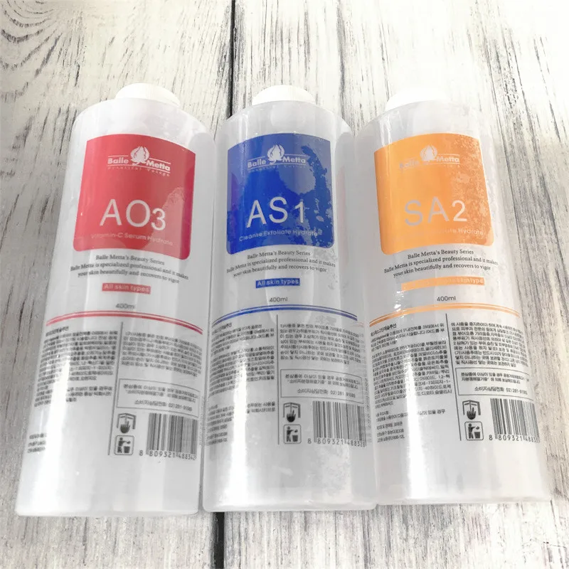 Oxygent Jet AS1 SA2 AO3 400ml Hyaluronic Acid Aqua Peeling Solution Skin Care Liquid Oxygen Therapy Facial Machine