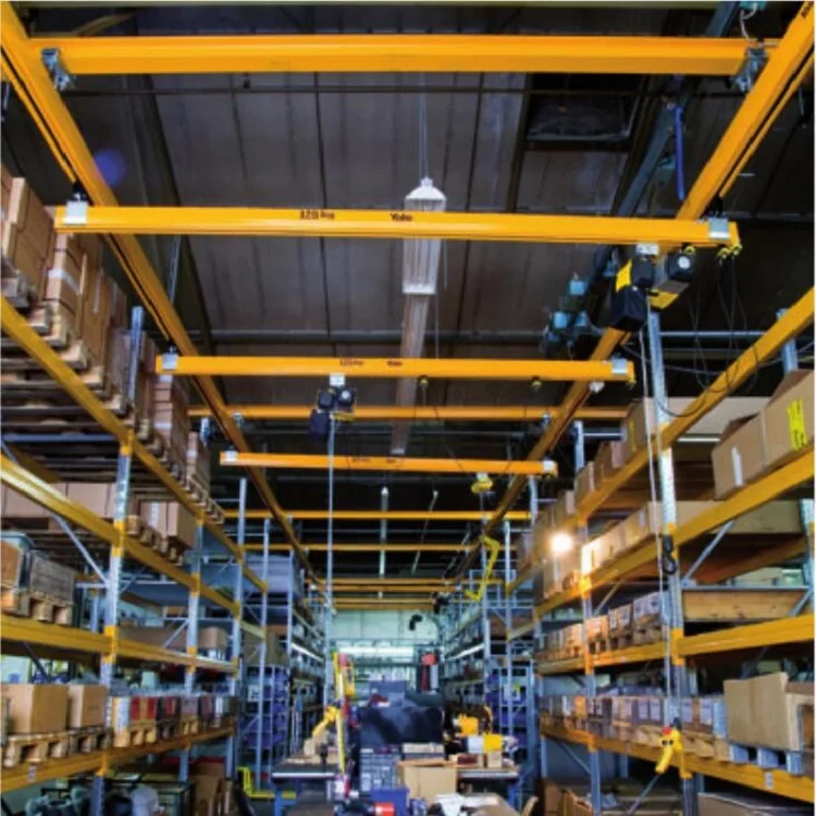 Manufacturer Free Standing 500kg Light Weight Aluminium Alloy Track Suspension Rail Crane