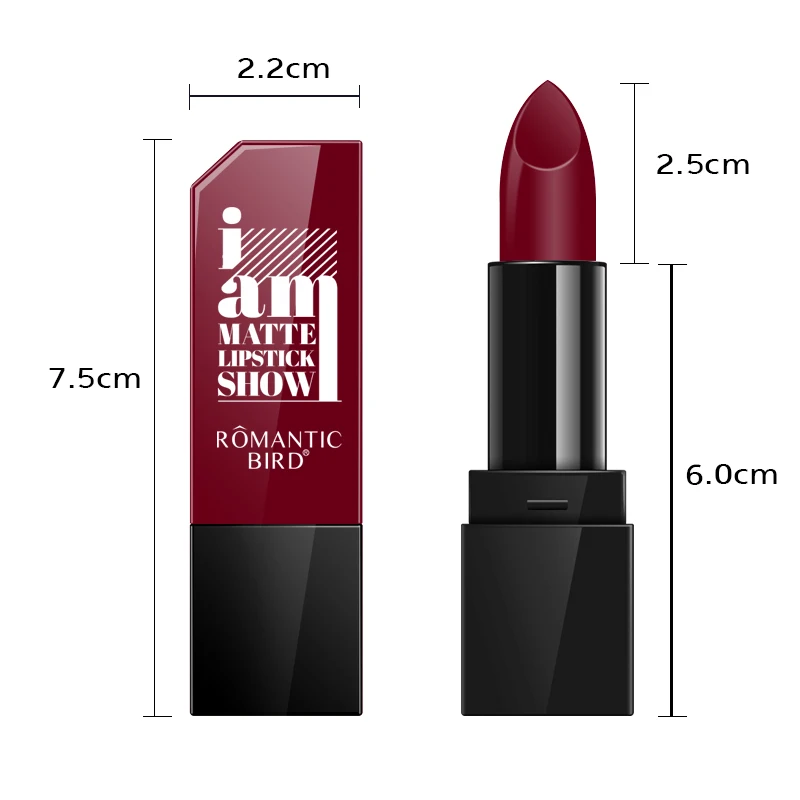 Romantic Bird 96 Colors Unique Geometric Lipstick Vegan High Quality Cosmetics OEM long lasting Matte Rough Velvet lipstick