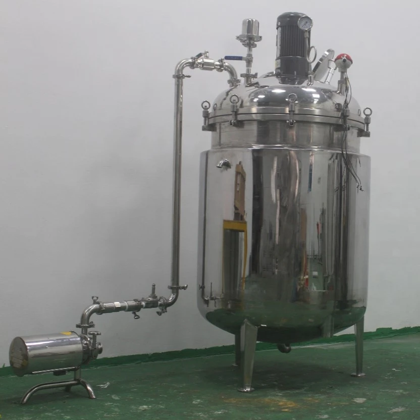 double jacketed storage mixing tank