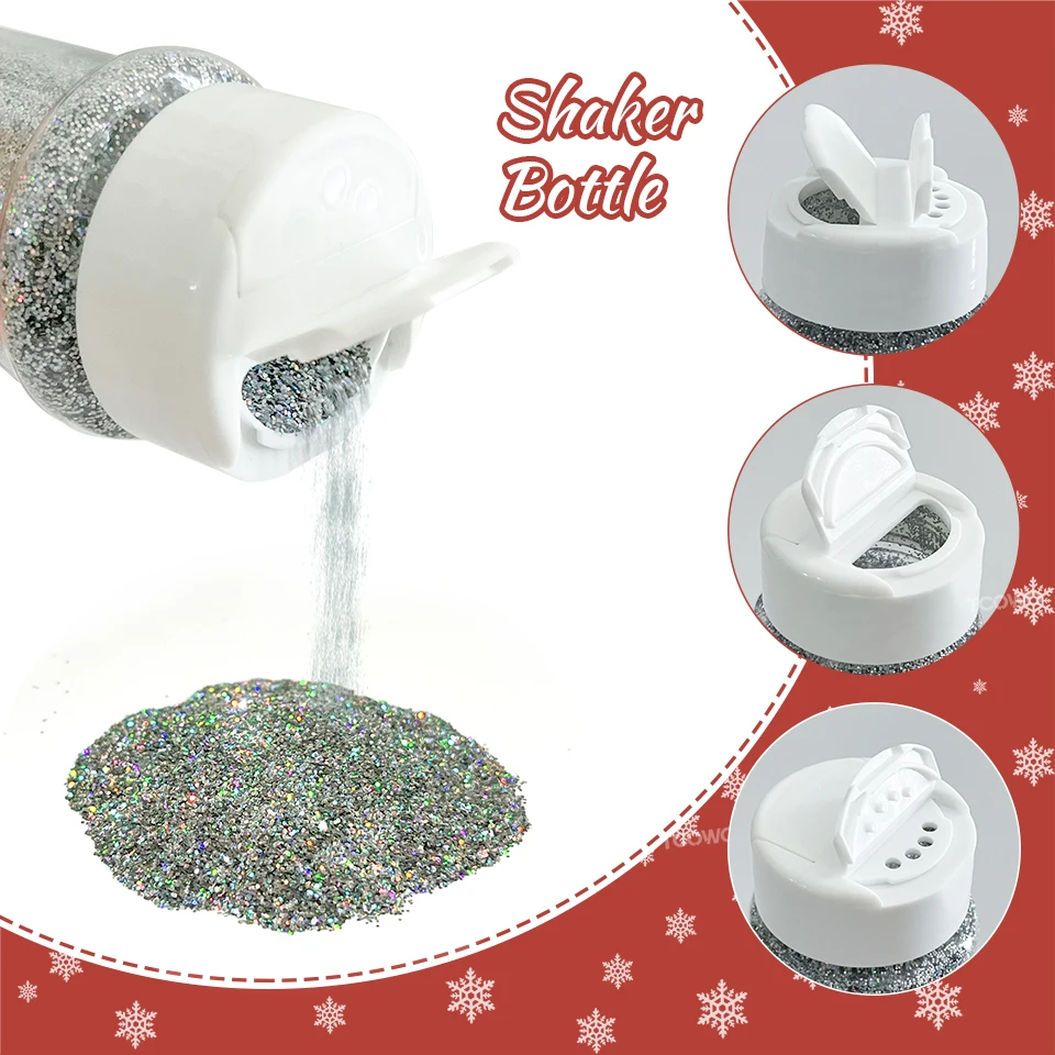 Bright Colorful Holographic Mix Chunky Body Glitter Bulk Wholesale Christmas Fine and Chunky Glitter Powder in Shaker
