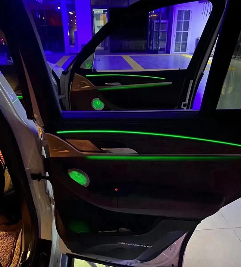 Easy installation fit for BMW new 5 series G38 G30 door panel speaker diamond dome tweeters synchronized with car light