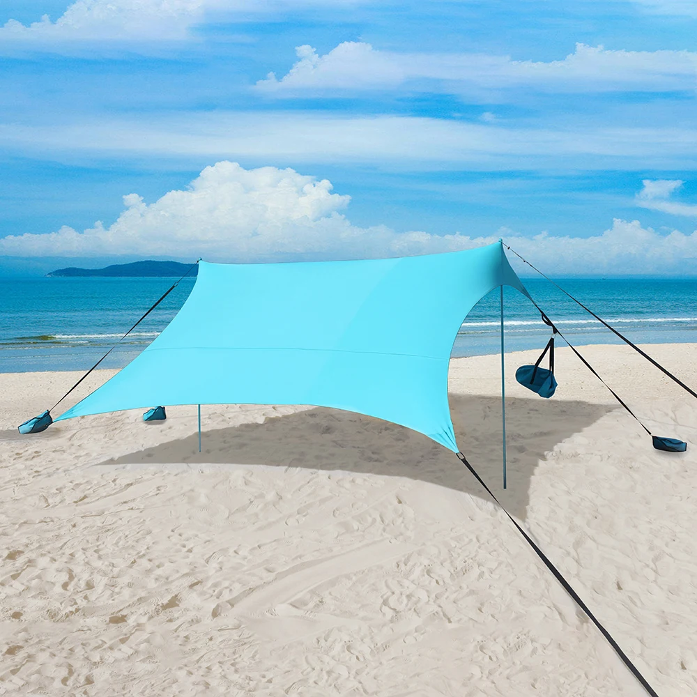 Factory Direct Portable Sun shelter Outdoor Camping Summer tent with Sand Anchor outdoor canopy Beach tent Sun shade