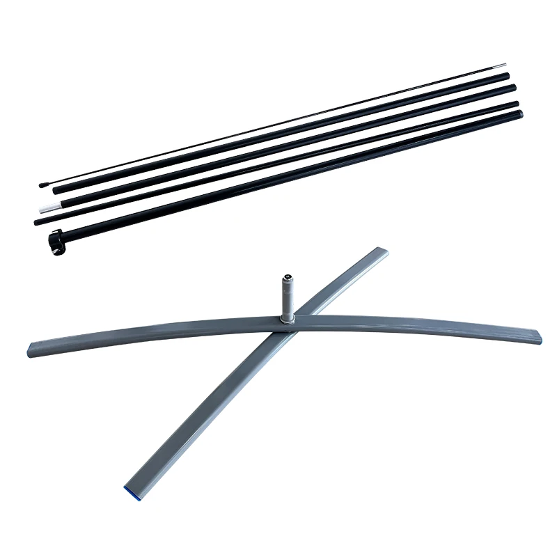 Hot Sale Advertising Ball Bearing Metal Rotating Banner Stand Flying Banner Pole Banner Stand