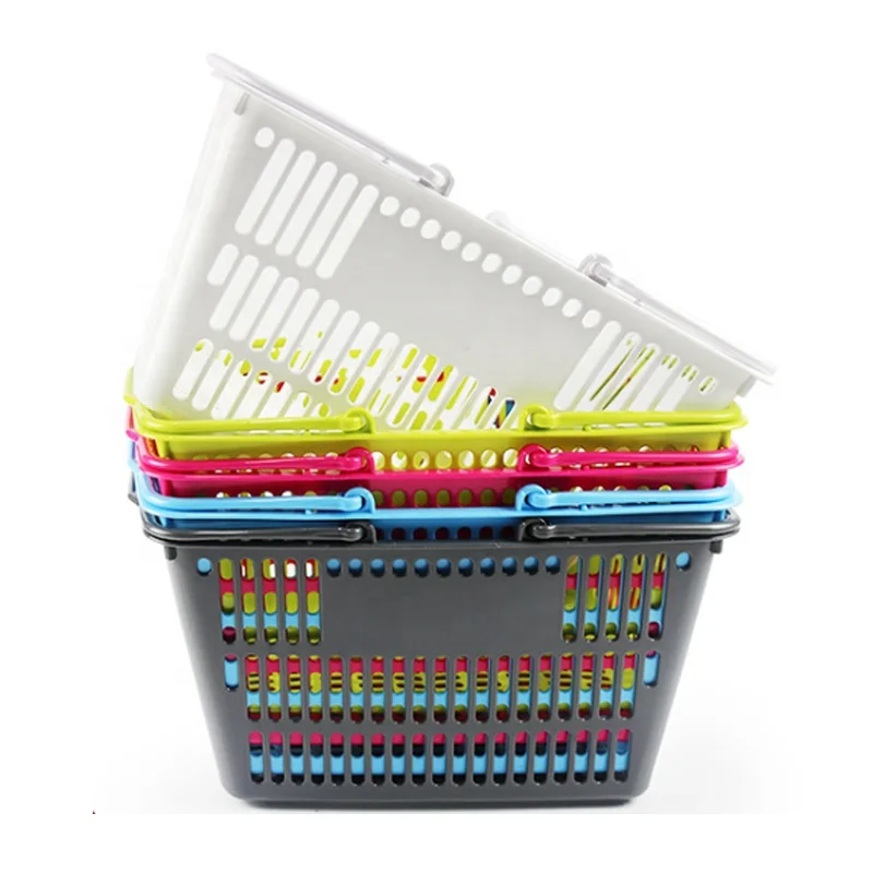 Оптовая продажа, пластиковые корзины для покупок для супермаркетов, магазинов продуктов на 18 л