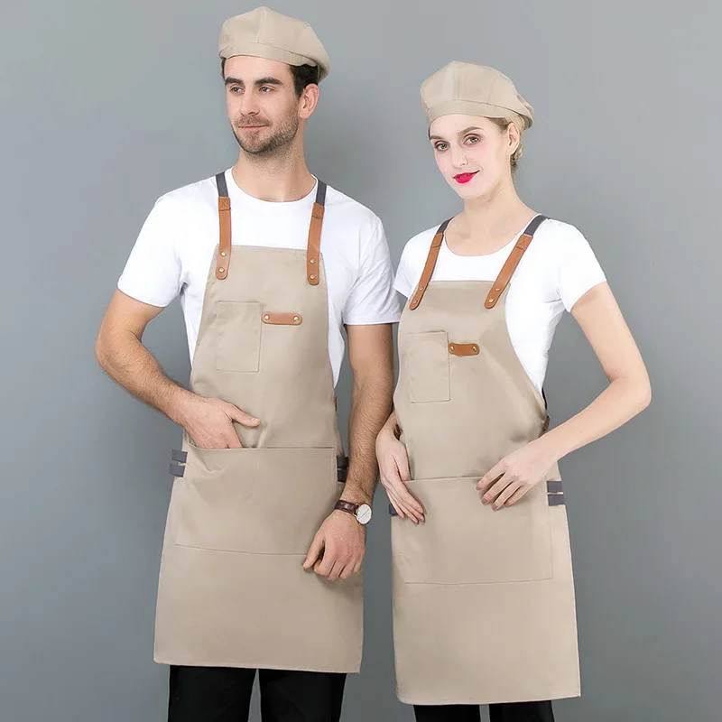 
New Product Waiter Work Clothes Apron Custom Logo Kitchen Apron Cooking Apron New Product Wholesale Coffee Shop Apron Custom Logo Cooking Apron Kitchen Apron