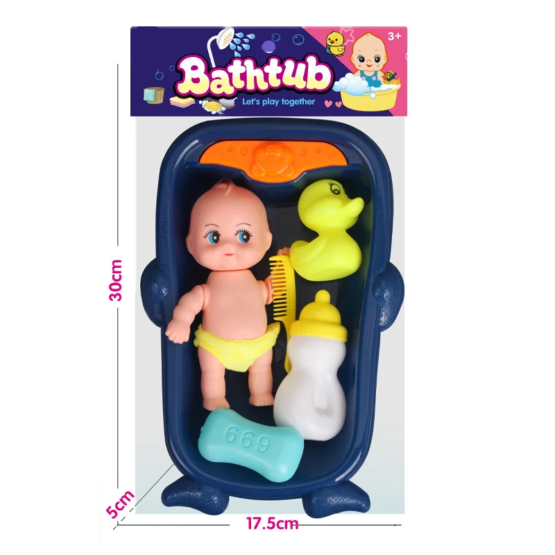 QS 2023 Trending Products 13CM Swimming Doll Bathtub Shower Plastic Baby Bathing Toys For Kids