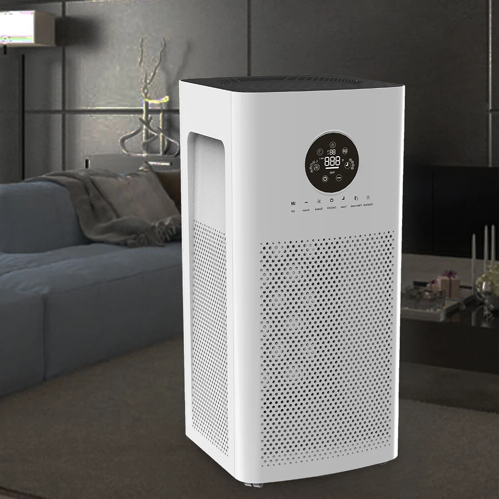 OEM Luftreiniger Purificador De Aire H13 Hepa UVC Anion Air purifier Cleaner Filter tuya APP Smart Air Purifier