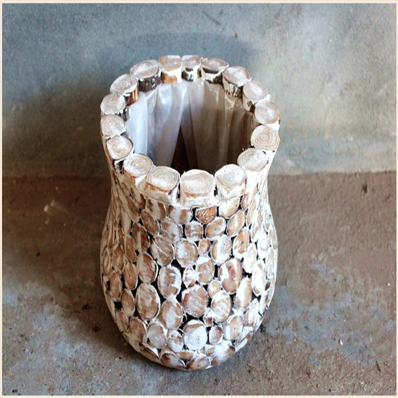 Factory supply discount price small wood wine barrel planters wooden planter vertical hanging garden