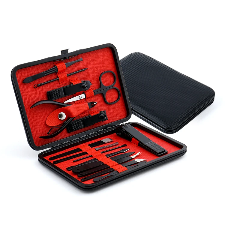 Stainless Steel Mini Black Disposable Professional Men Care Clipper Cutter Tool Manicure Pedicure De Kit Nail Set