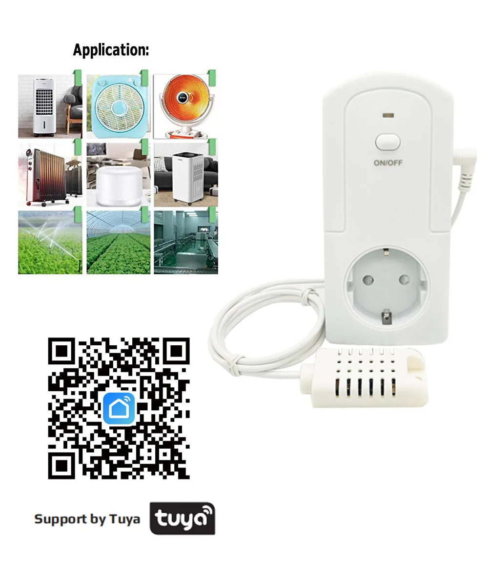 Tuya Smart Life Support Automatic Air Conditioner Cold/Heat Room Temperature Thermostat Controller