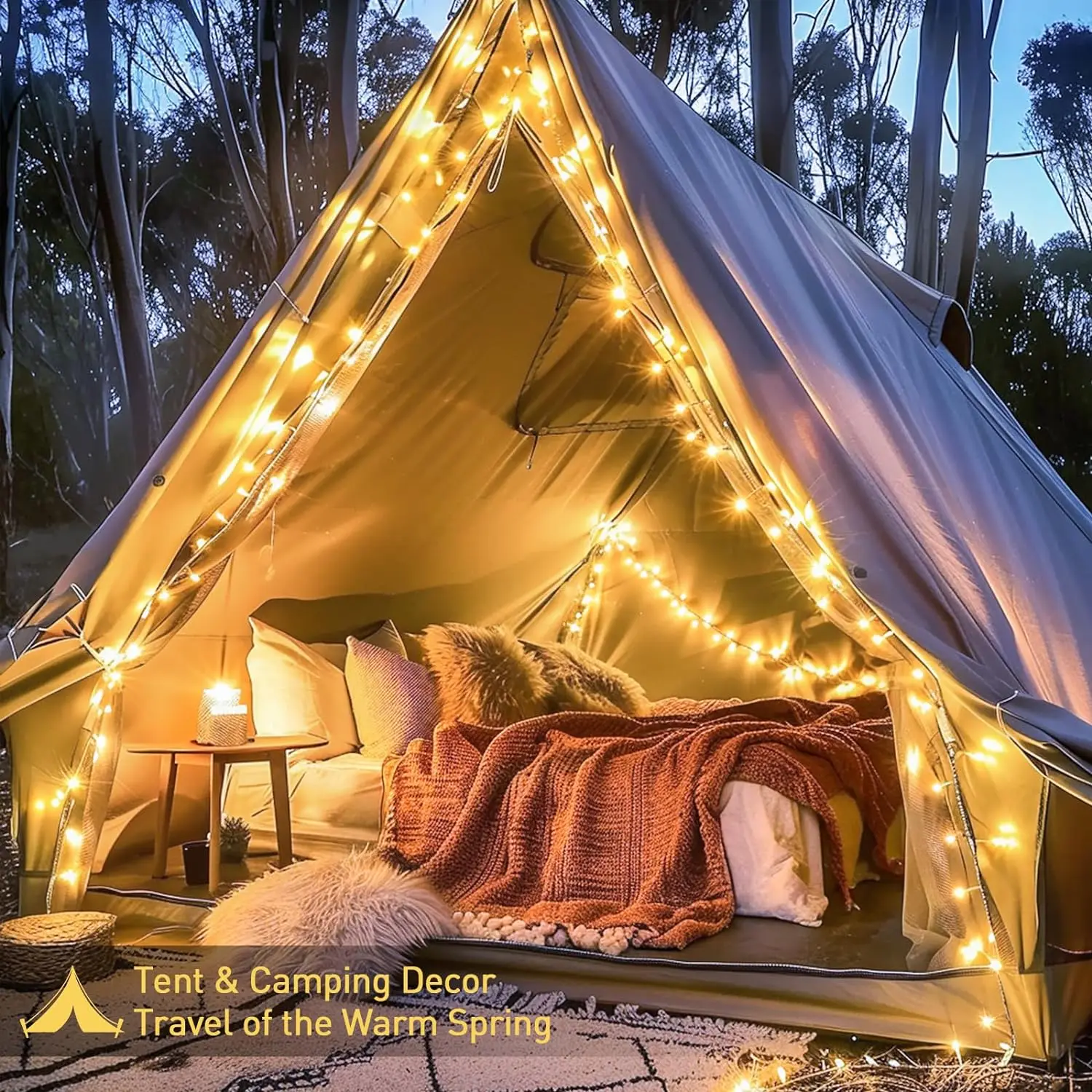 Водонепроницаемые светодиодные гирлянды 66 футов 200 8 режимов