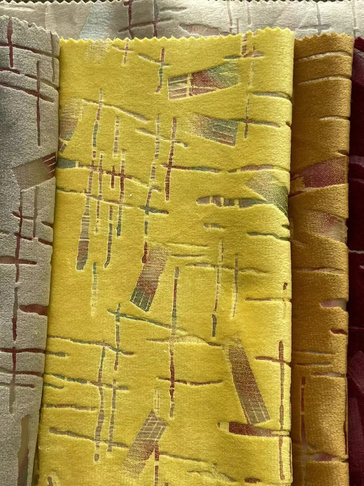 hot selling pressure rubber patterned shell fabric furnishing fabrics for curtain