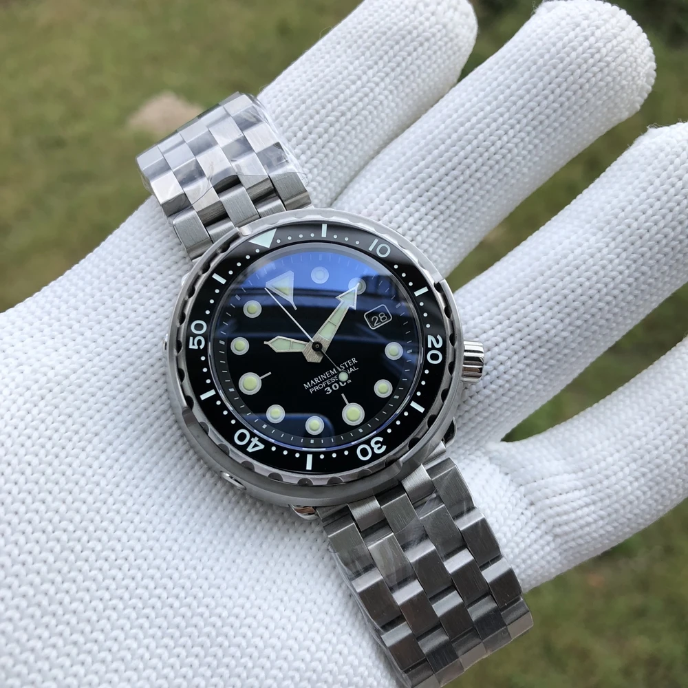 
No Logo! SD1975 Steeldive Design OEM Custom Stainless Steel Sapphire Glass Mechanical Movement 300m Wristwatch Diving 