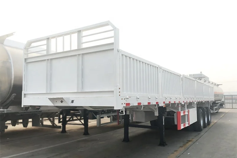 Bulk cargo sidewall trailer side board flatbed trailer 3 axle semi trailer with side wall
