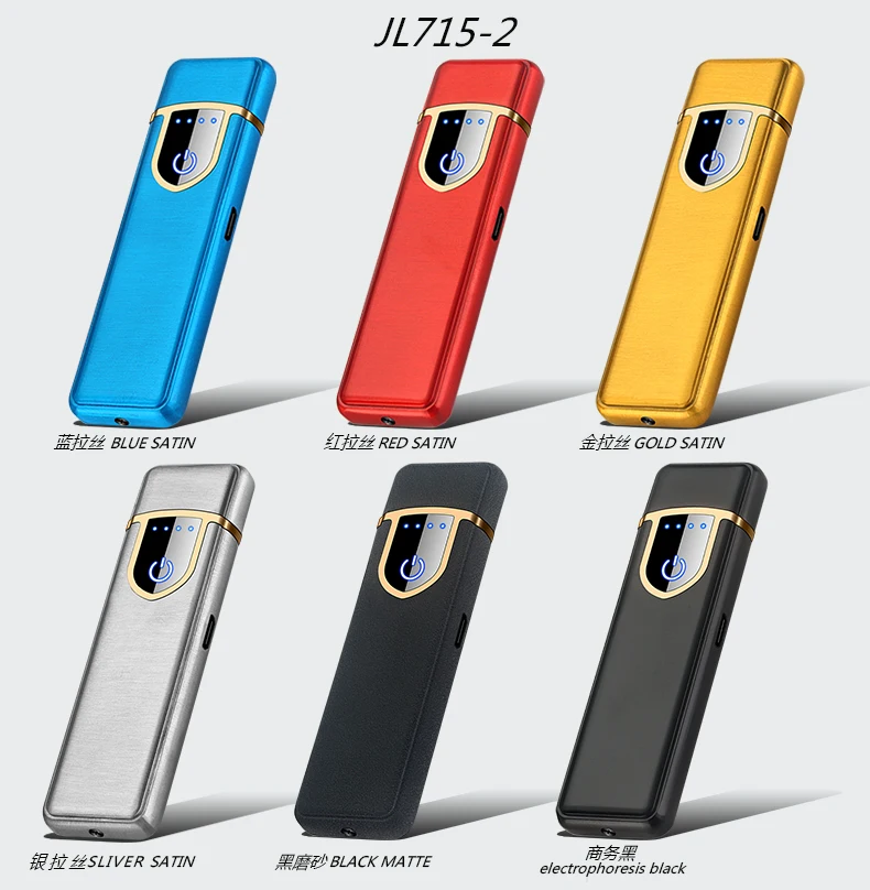USB Charging Heat Coil Lighter, Metal Windproof Electronic Fingerprint Induction Cigarette Lighter