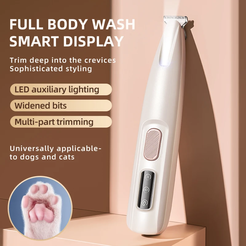 Cat Shaving Machine USB Pet Electric Scissors Belt Lamp Dog foot magic tool Dog Paw Shaver Cat Hair Trimming Shaving Trimmer