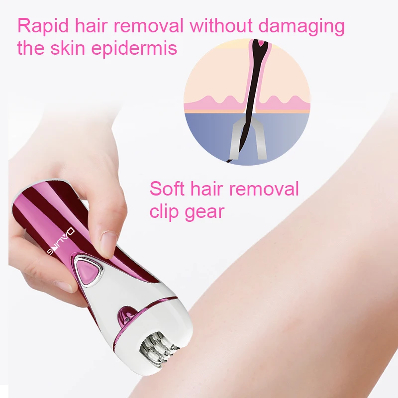 DALING 3 in 1 Best Logo Custom Heysilky skin Laser Hair Removal handset Shopify Dropship Facial Hair Removal Hair Woman