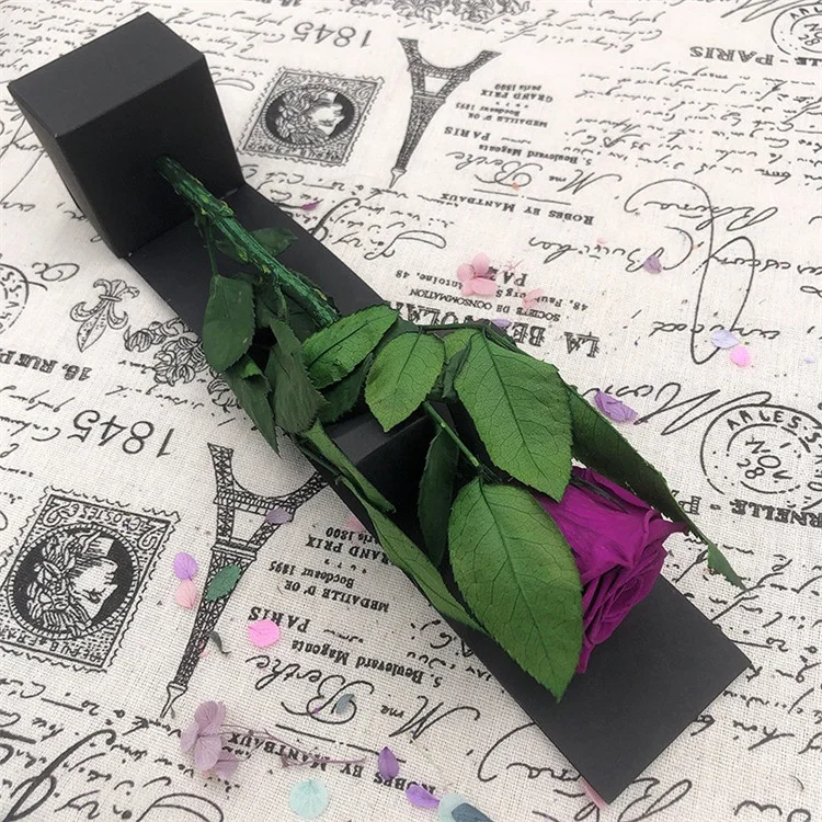 E-1281 Eternal Flower Real Preserved Rose with Stem