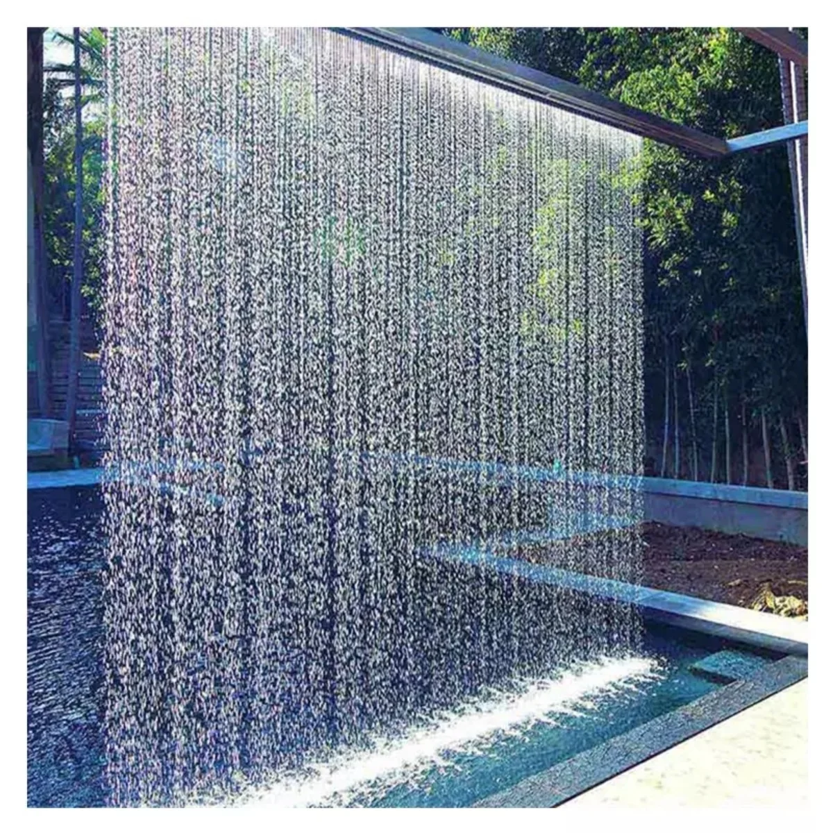 2023 High quality decorative indoor outdoor water rain curtain