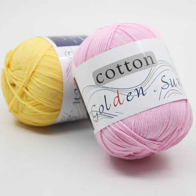  50g 8 strands 100% Cotton Yarn for Knitting Crochet Hand Baby Wool Lot