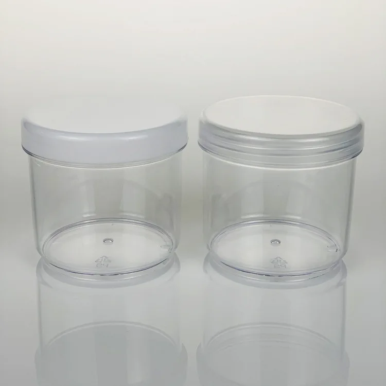 empty cleaning 150ml transparent round slime crystal mud clay storage ins plastic cosmetic bottle jar container
