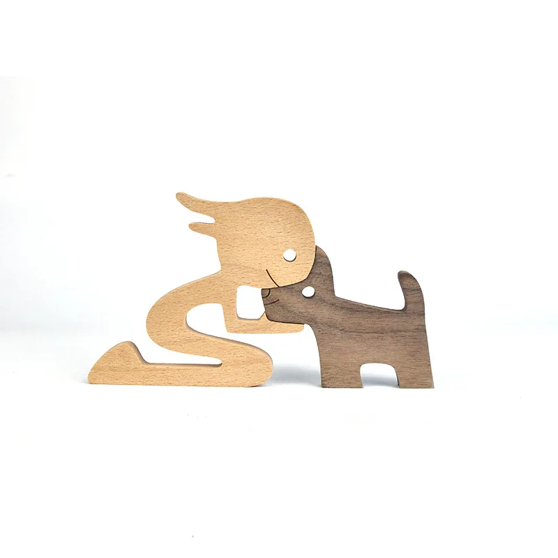 New 2022 customer wood table crafts dog home decoration wood carving creative decoration  fun wood toy