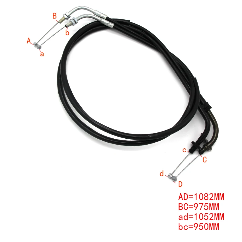 Motorcycle Black Throttle Cable for Yamaha XV250 VIRAGO 250 XV125 XVS125/XVS250 CN;GUA LPZ