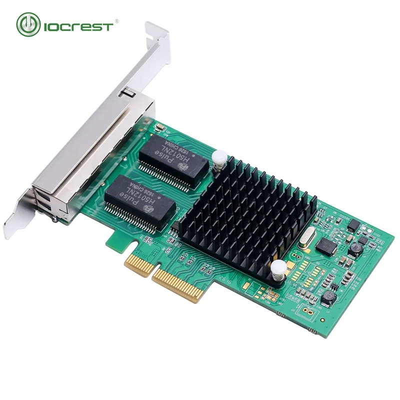 IO Crest 4 Port Gigabit Ethernet Intel i350-AM4 Chipset PCI-E X4 Network Interface Card (SY-PEX24045)