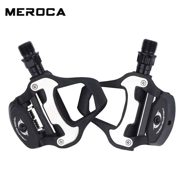 Ultralight MEROCA Road Bicycle Pedal Nylon Clip Self-Locking Pedals Racing Bike Pedal Compatible LOOK Cycling Parts