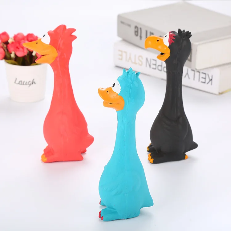 Dog toy stand squeal chicken strange squeal chicken latex sound toy pet supplies factory spot wholesale cross-border